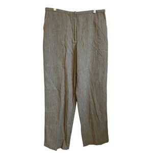Eileen Fisher Linen Blend Pants Women's Size Large Casual Trousers Made in USA